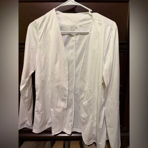 White Open Front Cardigan